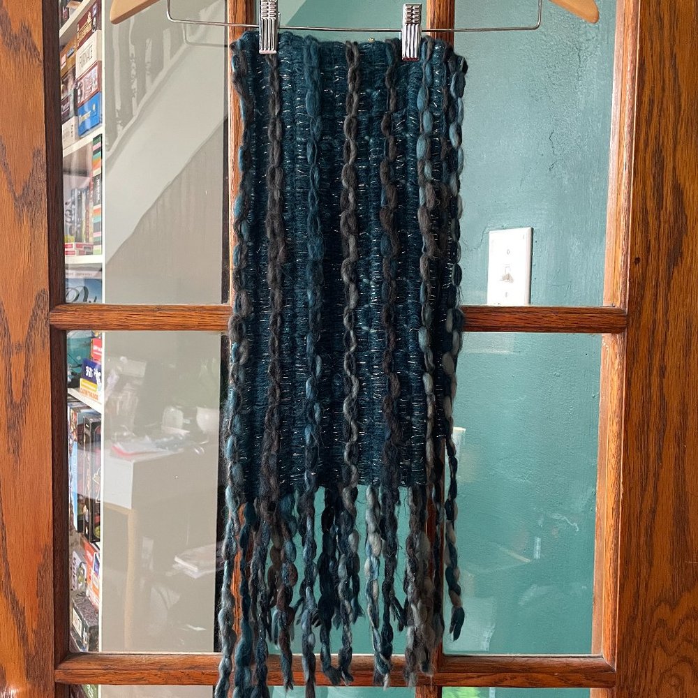 ANTHROPOLOGIE Madison 88 Turquoise Wool Blend Scarf